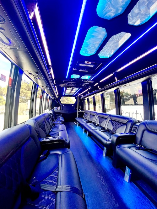 Inside the Diamond Party Bus